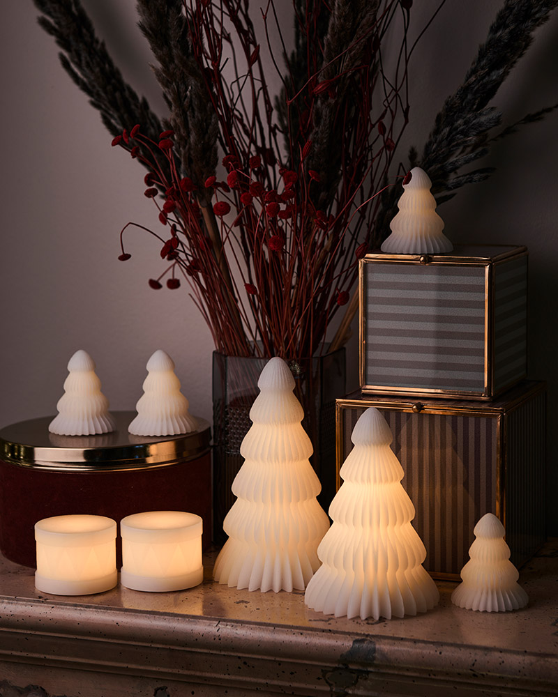 Claire Christmas Tree, 19cm, White