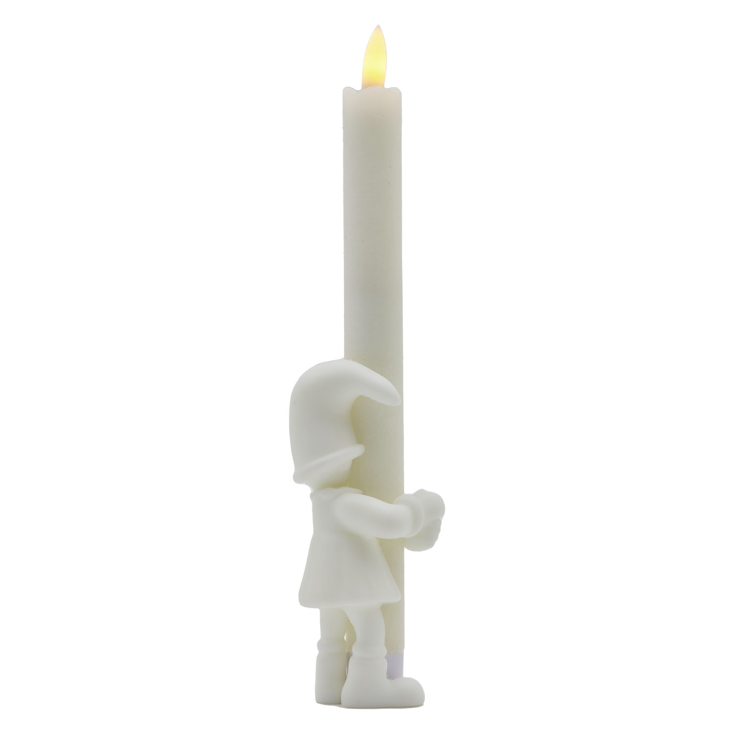 Tinka taper candle with elf, 24.5cm