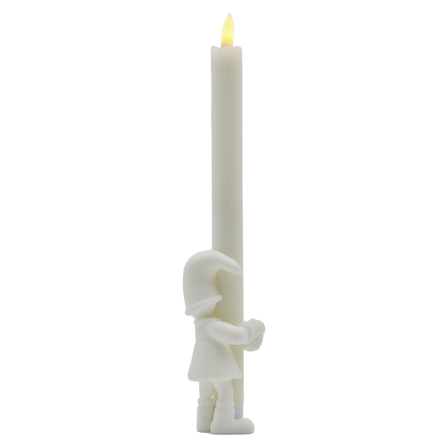 Tinka taper candle with elf, 29cm