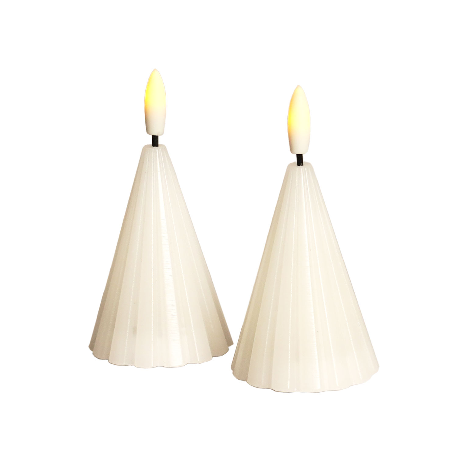 Laura Lacquer Tree - 8cm, 2 pcs, White