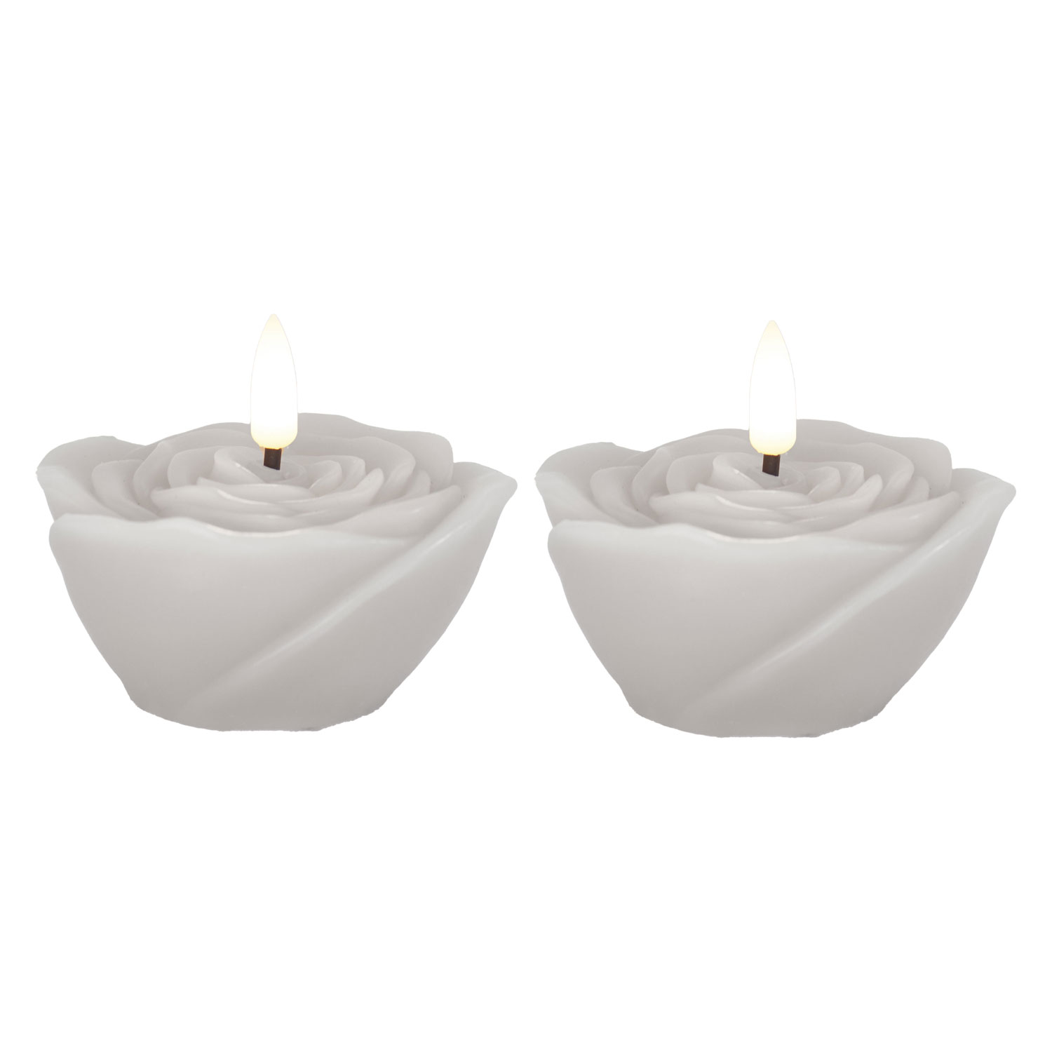 Rosita Ø8x4cm, 2 pcs, White