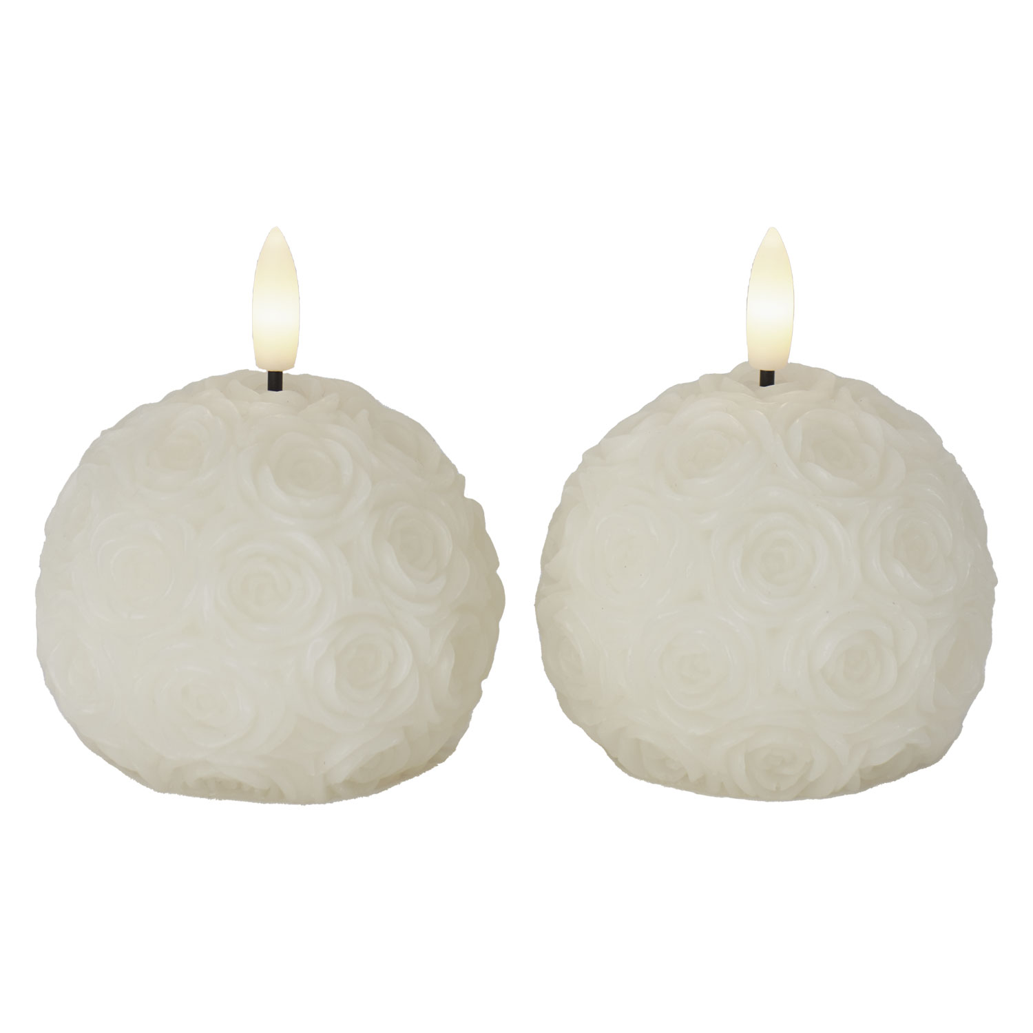 Rosalina Ø8.3x7cm, 2 pcs, Cream