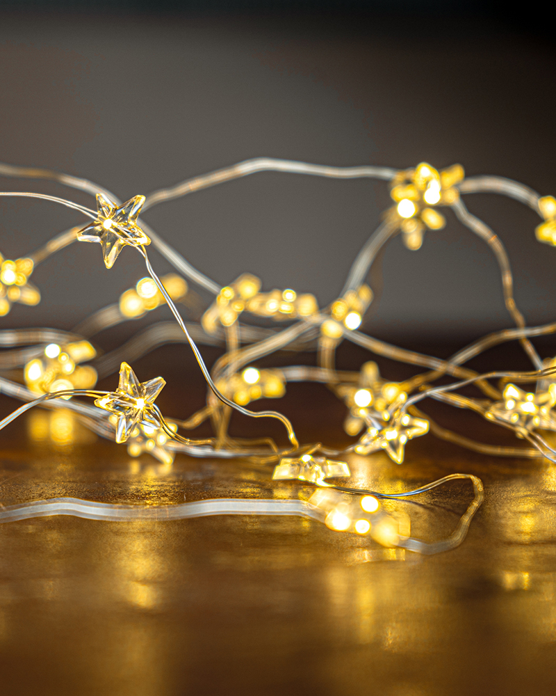 Trille Star 20 LED, 1.9m, Silver