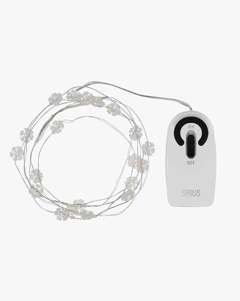 Nynne Snowflake 20 LED, 1.9m, Silver