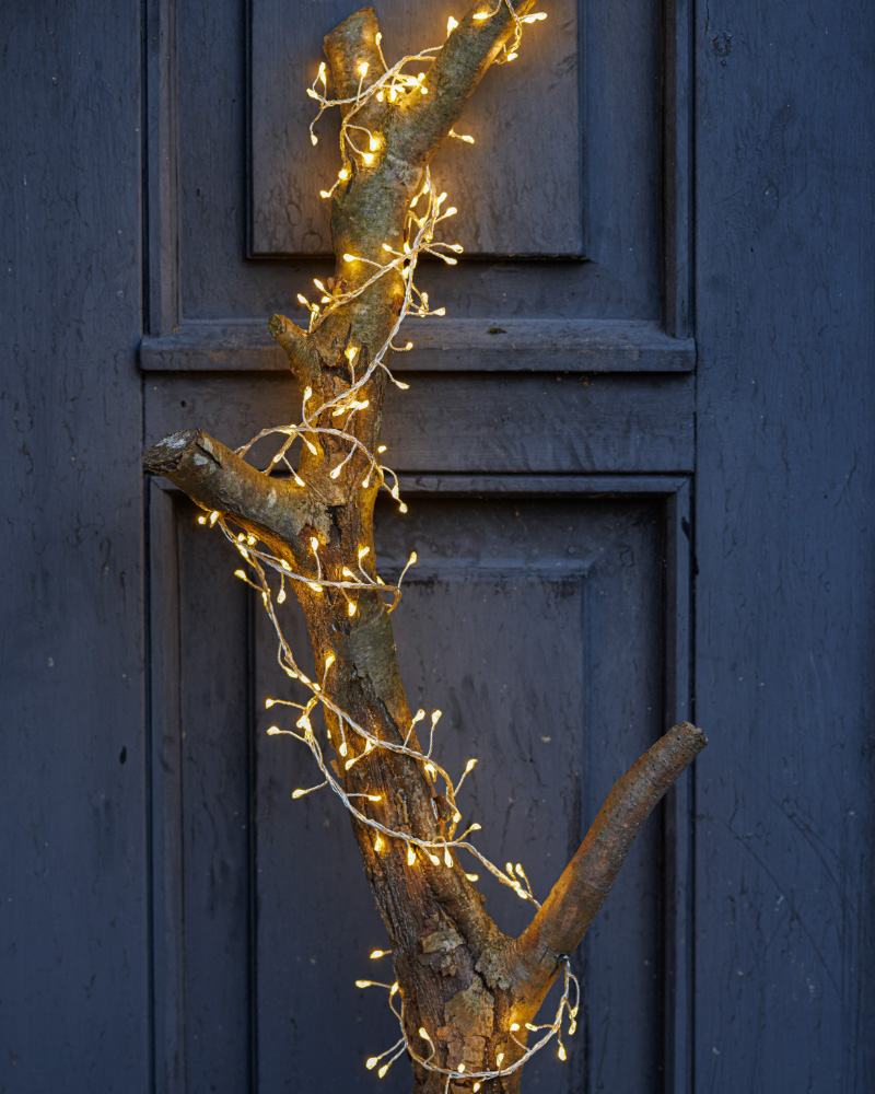 Knirke Cluster 160 LED, 2m, Silver