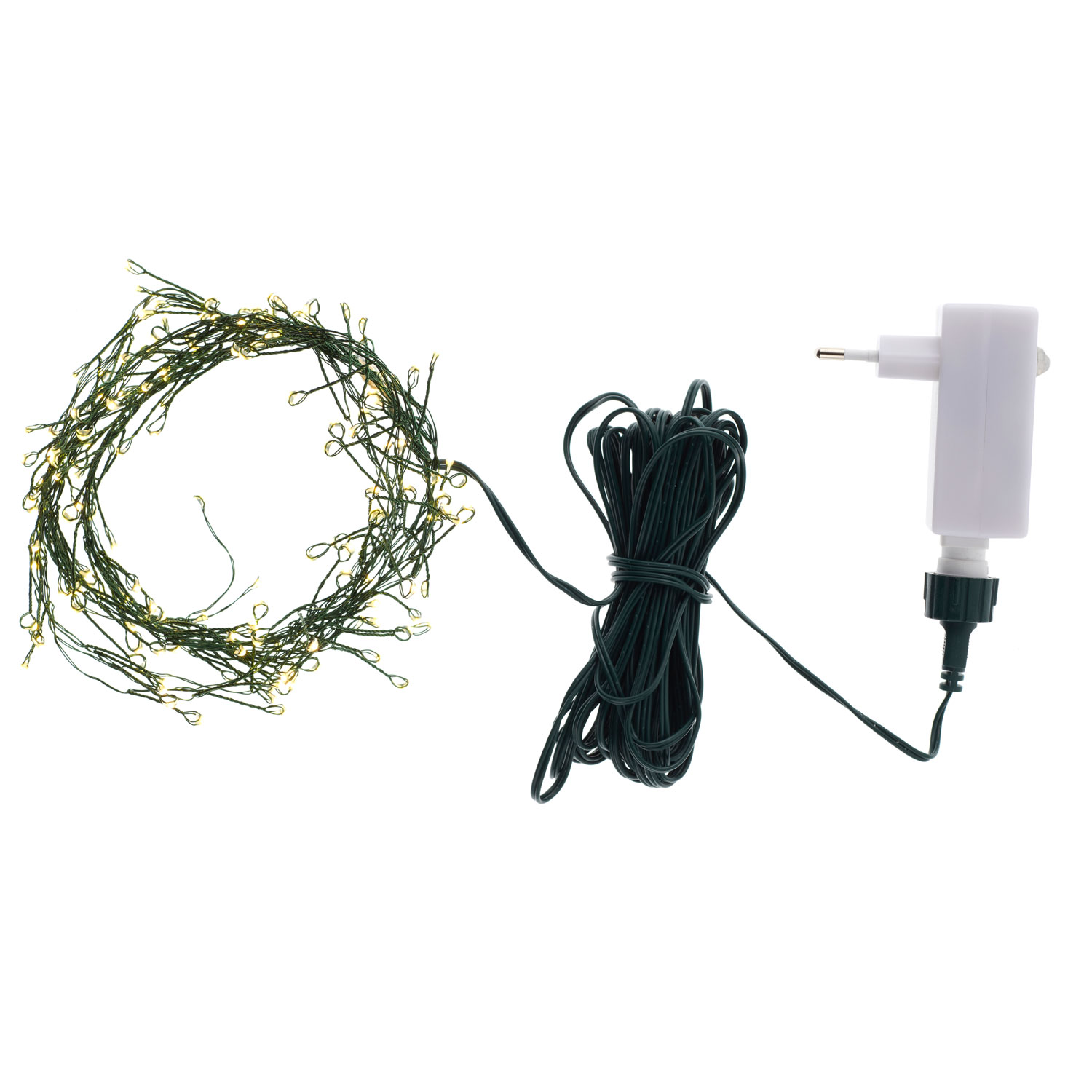 Knirke Cluster 160 LED, 2m, Green