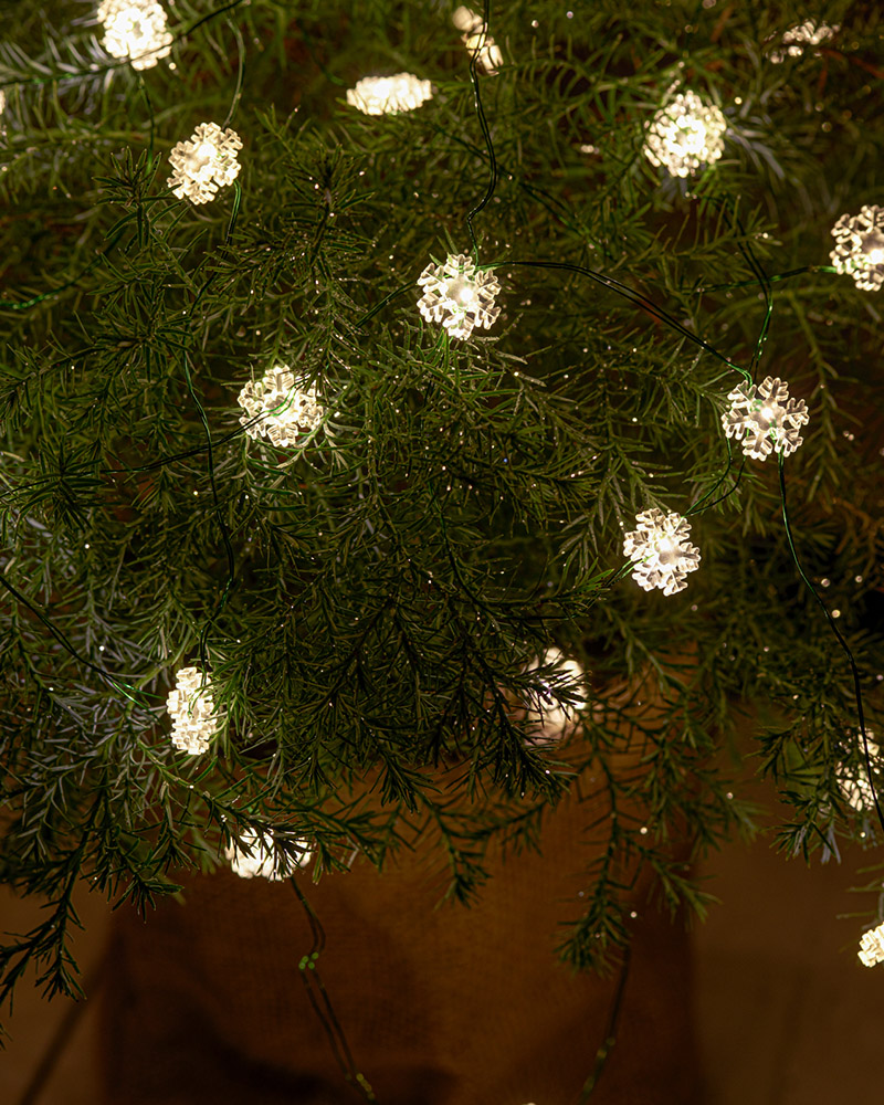 Nynne Snowflake 40 LED, 3.9m, Green