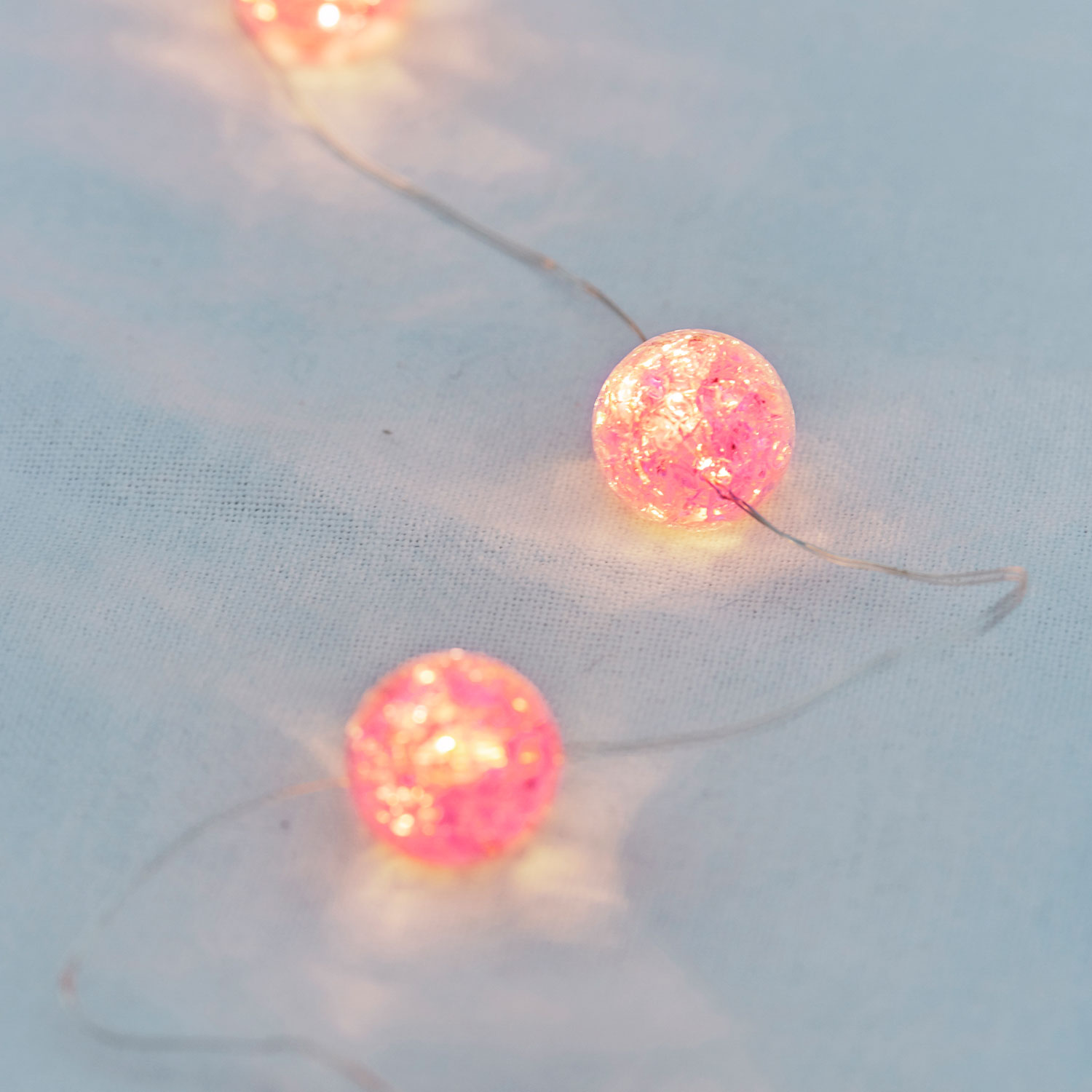 Maja Ball string lights 2m, 20 LED, Pink