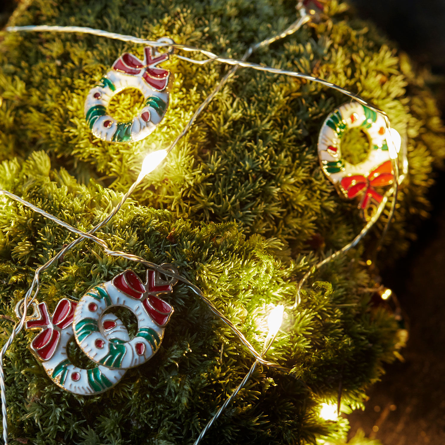 Nille Wreath, 10 LED - 90cm