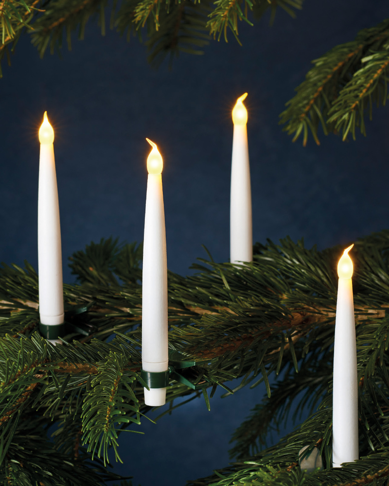 Carolin Tree Candle 10 pcs set, White