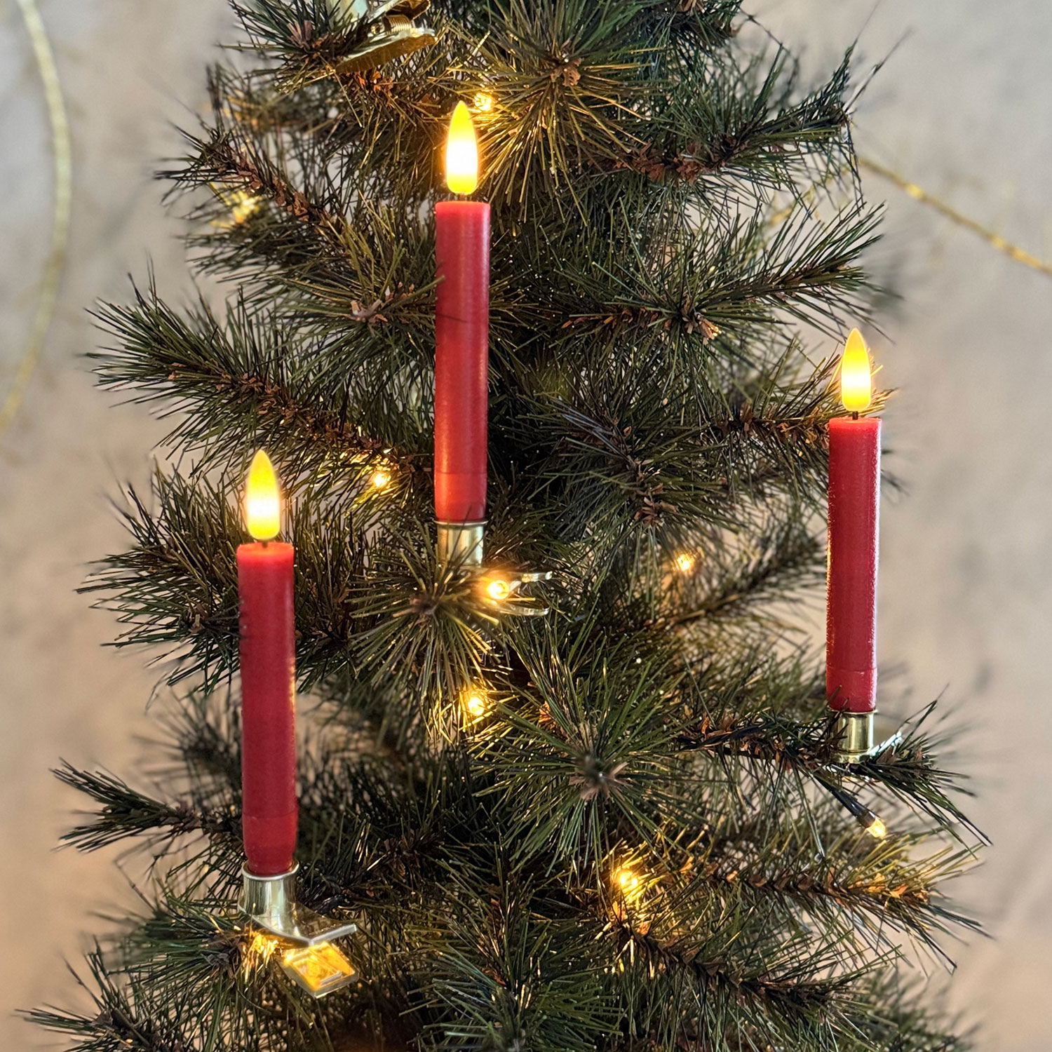 Sille Wax Tree Candle 10 pcs, Red