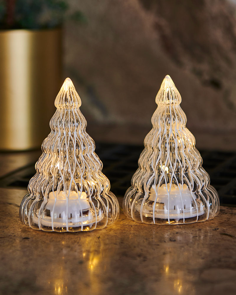 Lucy Tree 2 pcs. 9cm, Clear/White