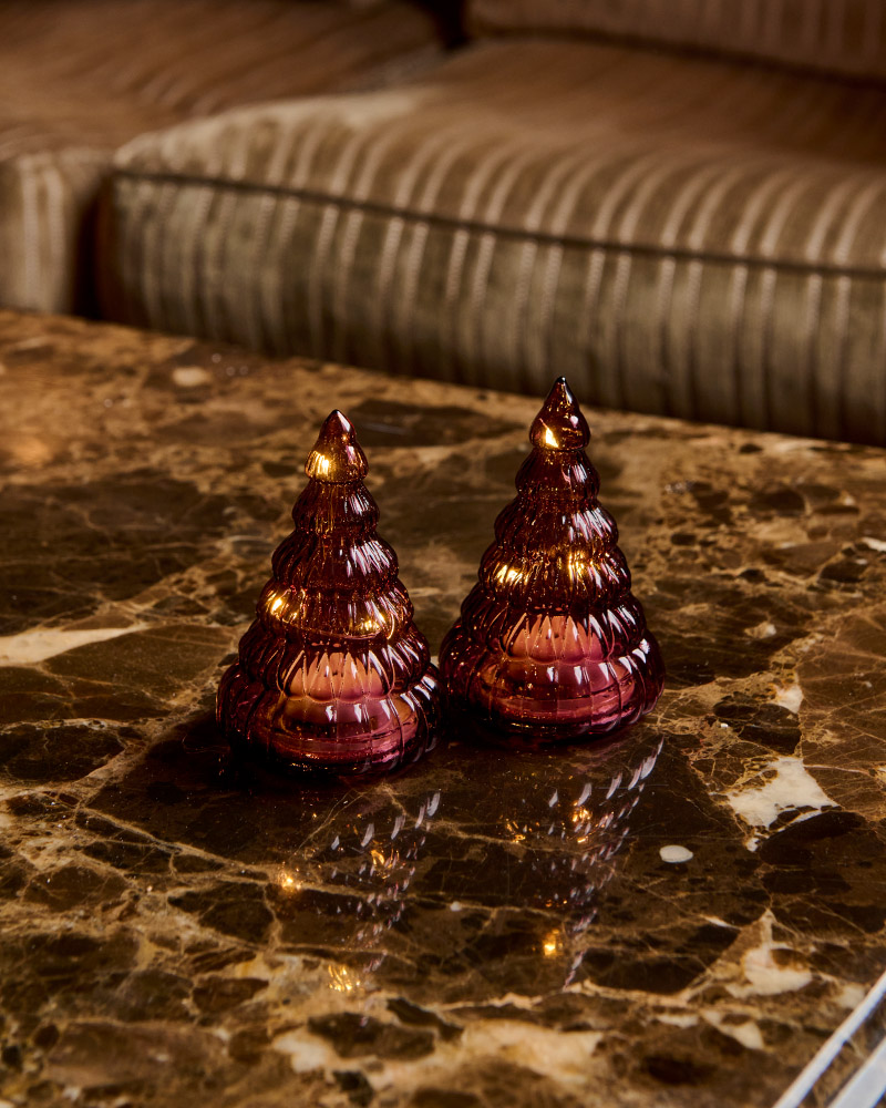 Lucy Tree 2 pcs. 9cm, Bordeaux