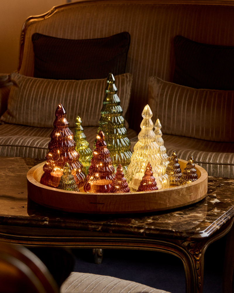 Lucy Tree 2 pcs. 9cm, Bordeaux