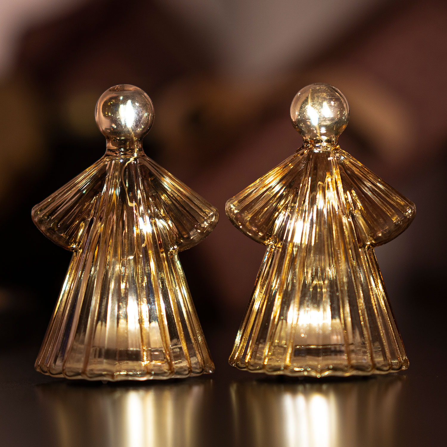 Alberte Angel 10 cm, 2 pcs. set, Amber