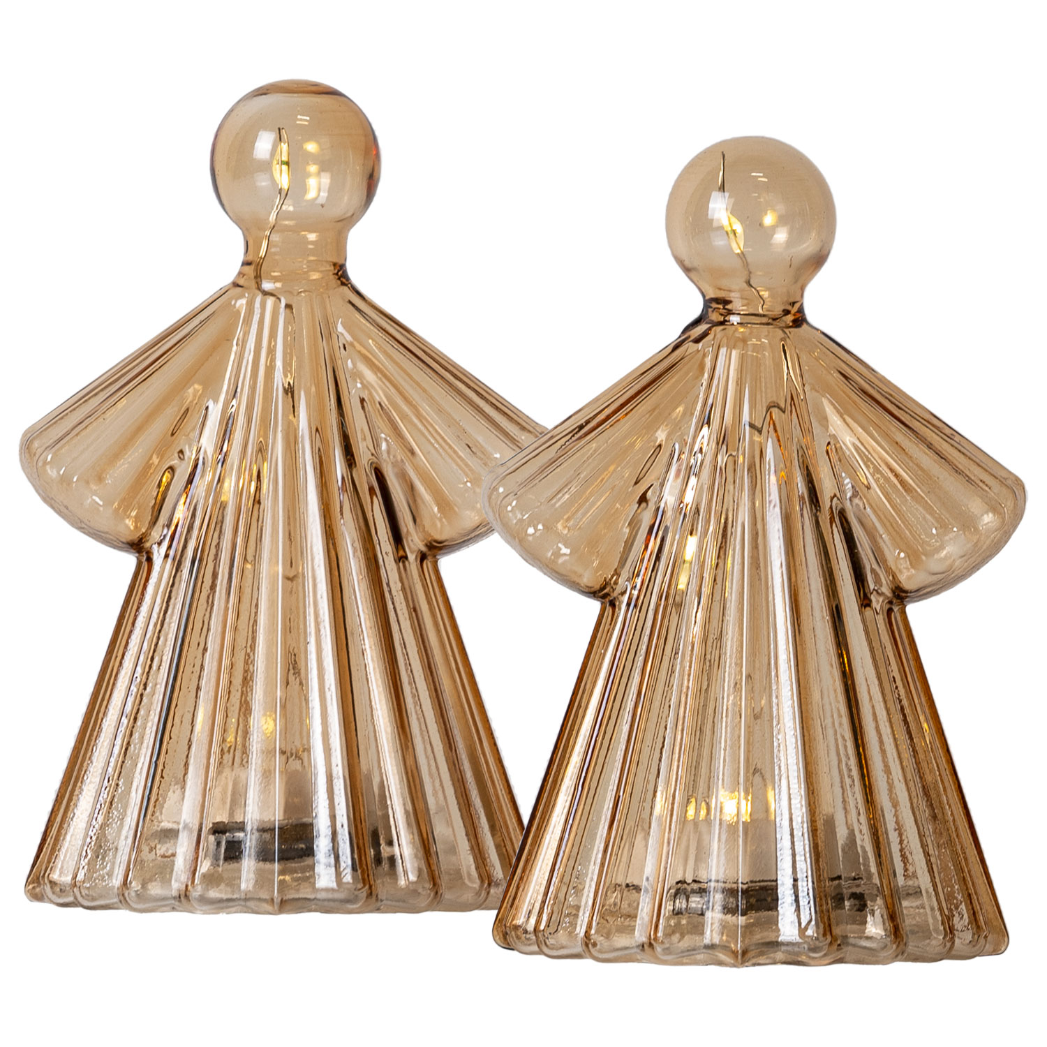 Alberte Angel 10 cm, 2 pcs. set, Amber
