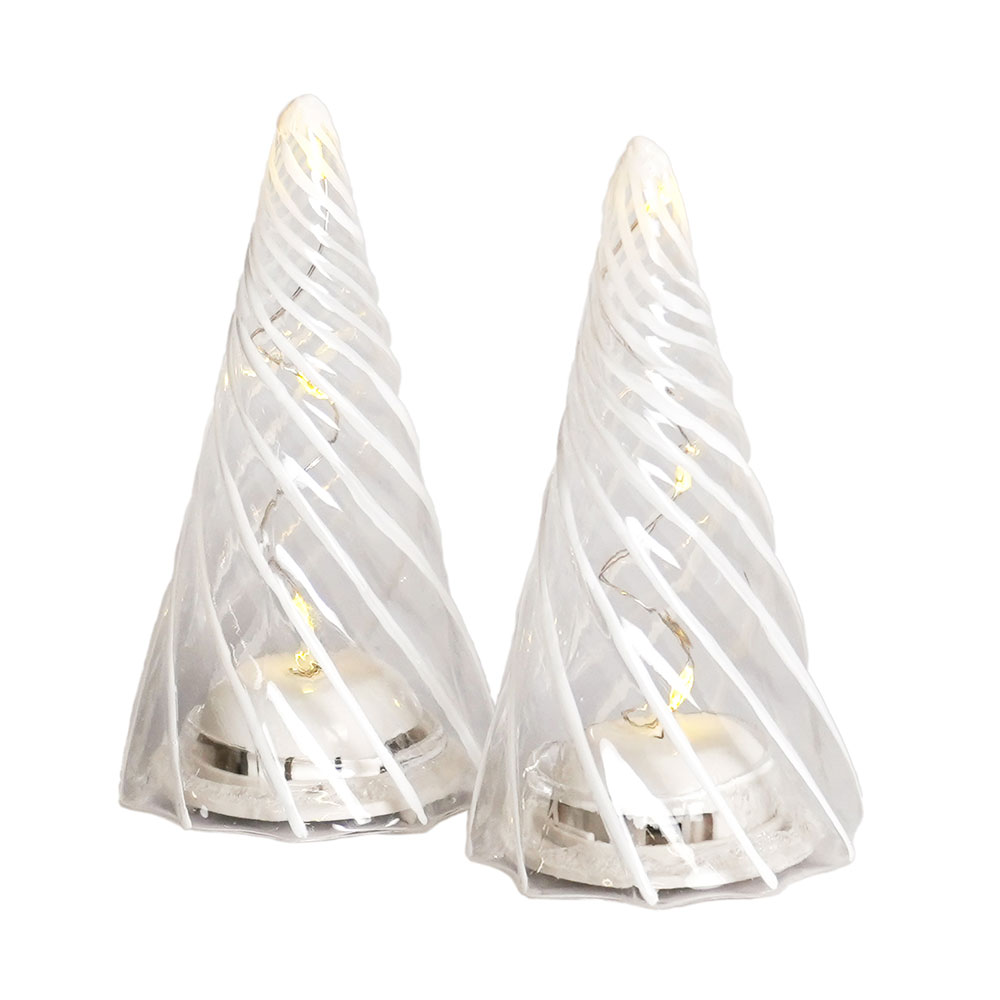 Vilma Tree 2 pcs - 11cm, Clear/White