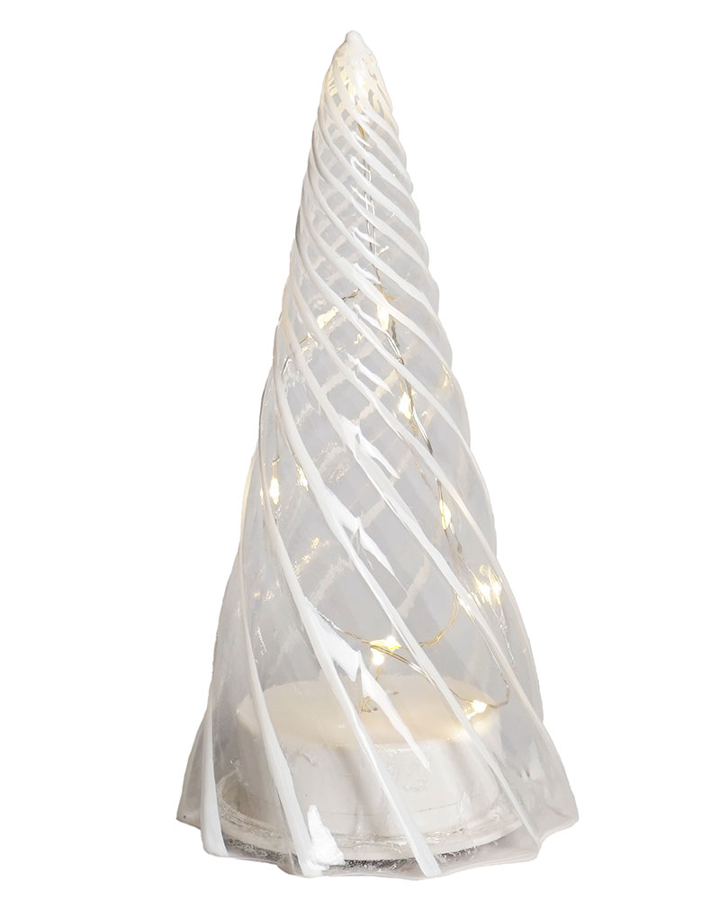 Vilma Tree - 23.5cm, Clear/White