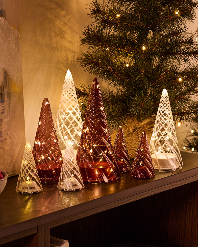 Vilma Tree - 23.5cm, Clear/White