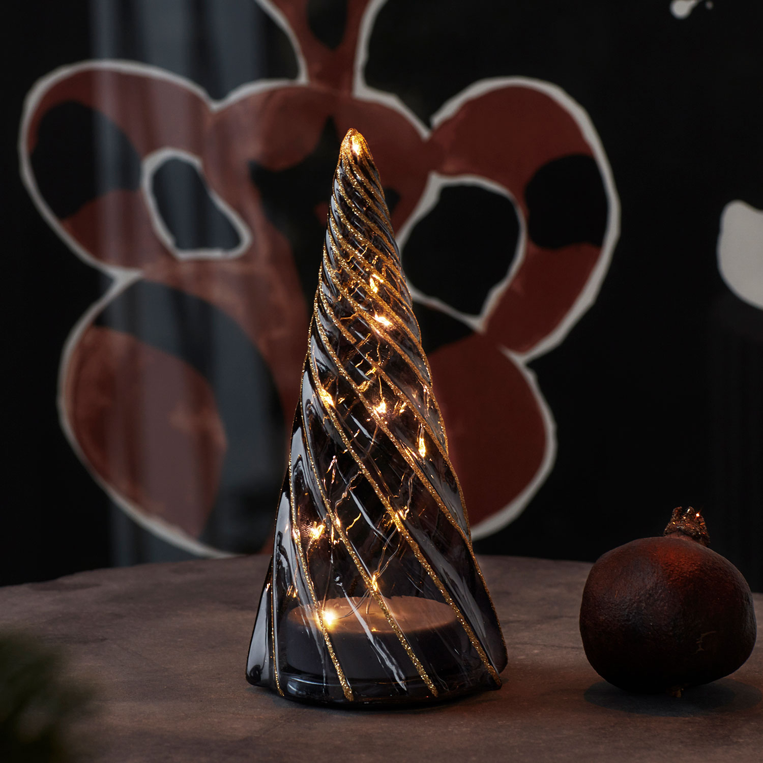 Vilma Tree - 19cm, Black/Gold