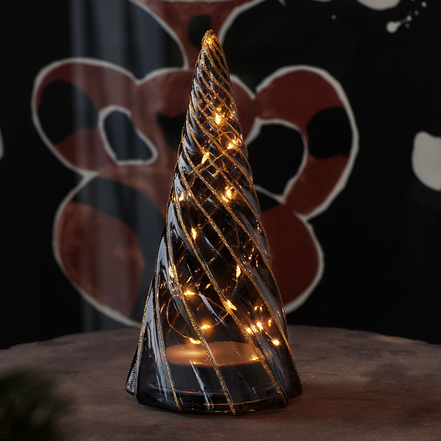 Vilma Tree - 23.5cm, Black/Gold