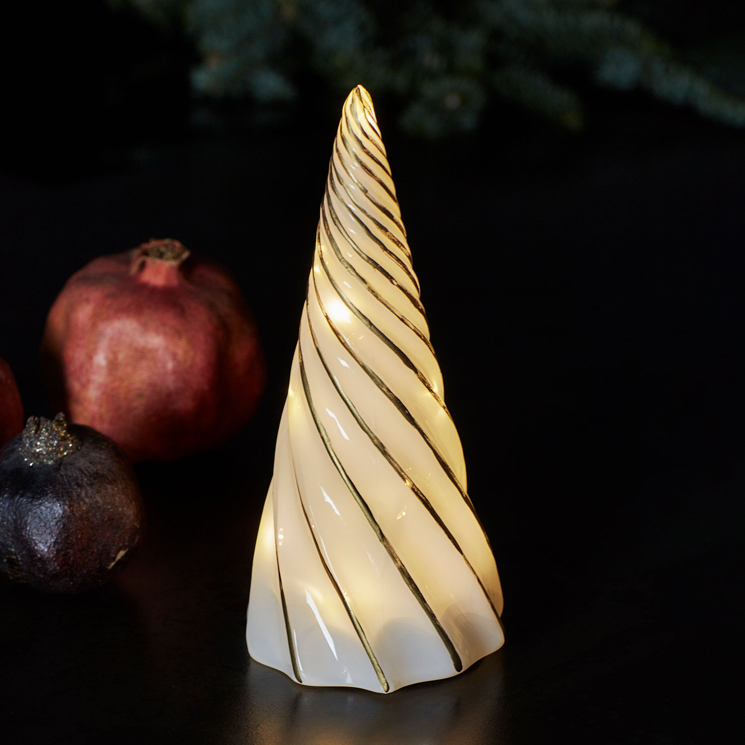 Vilma Tree 19cm, White/Gold