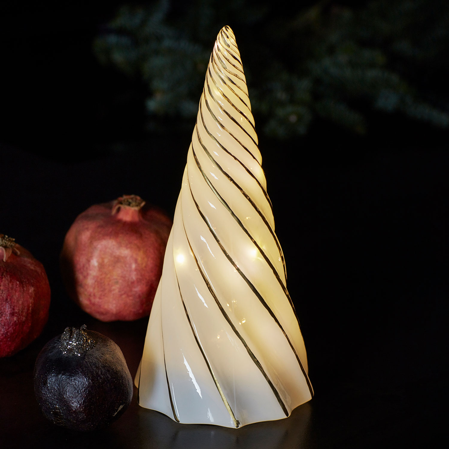 Vilma Tree, 23.5cm, White/Gold