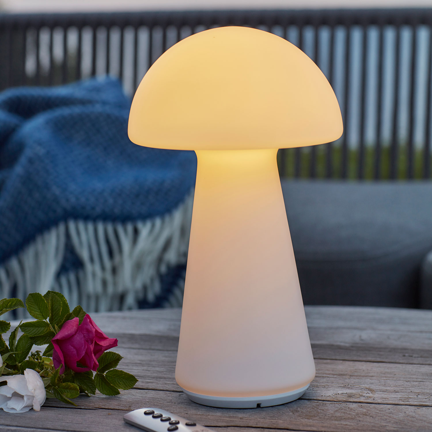 Sam Rechargeable Lamp, Glass, 29cm, Matte White