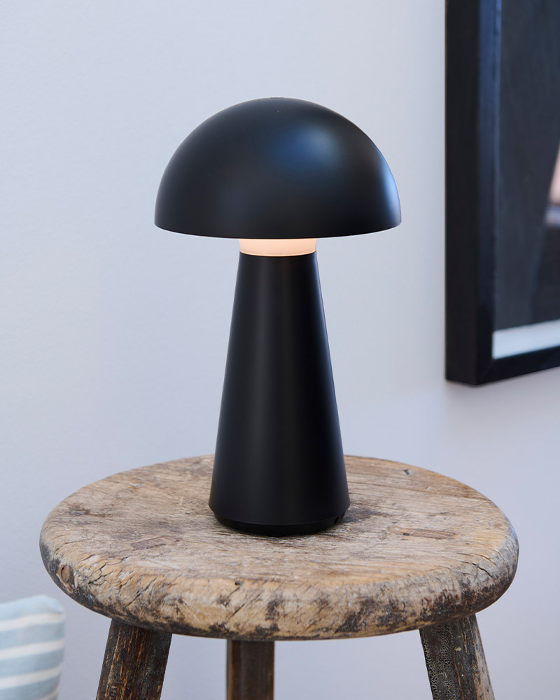 Sam Rechargeable Lamp 28 cm, Black