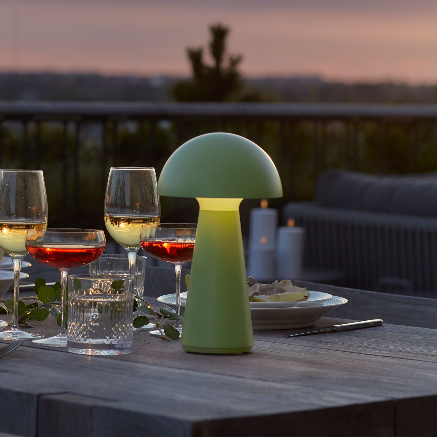 Sam Rechargeable Lamp 28 cm, Spring Green