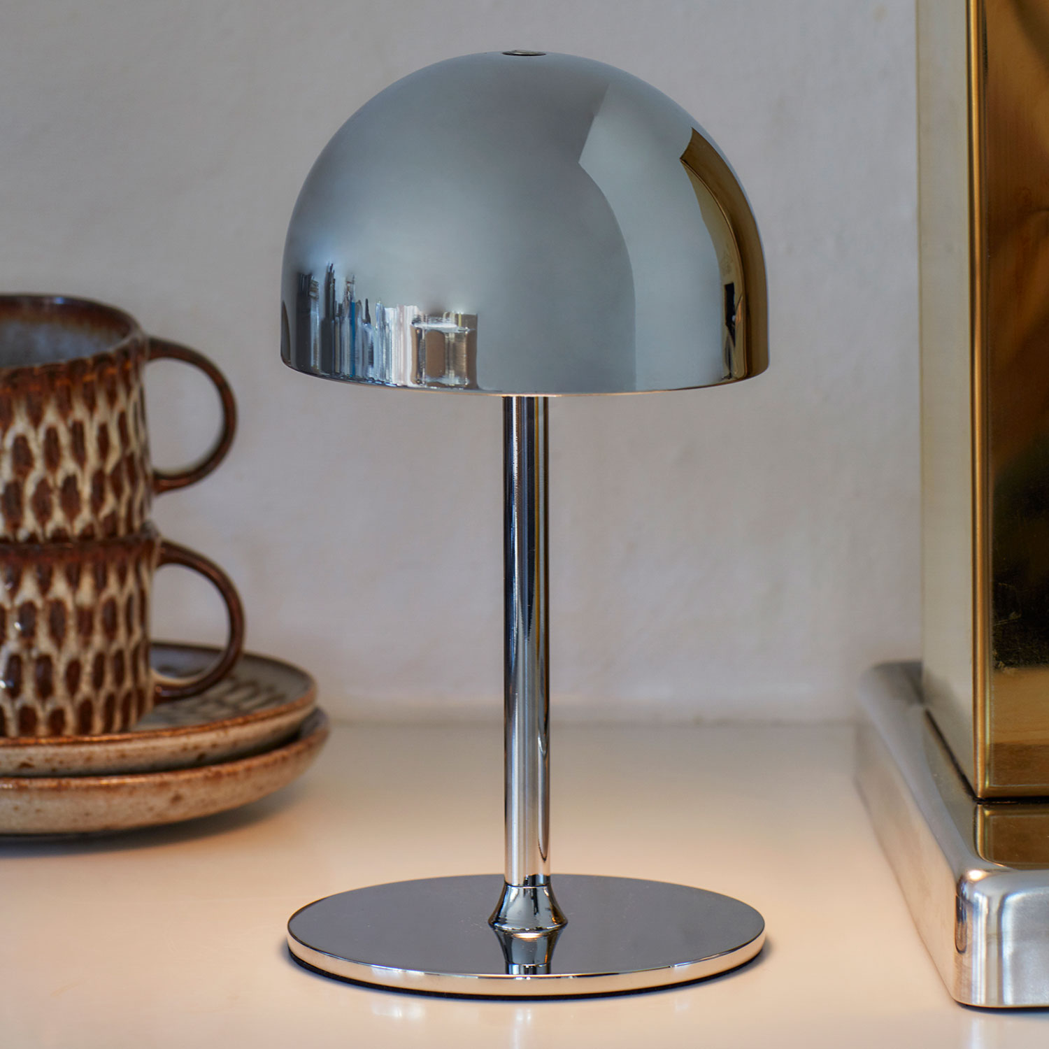 Tim Lamp Rechargeable H22cm, Chrome