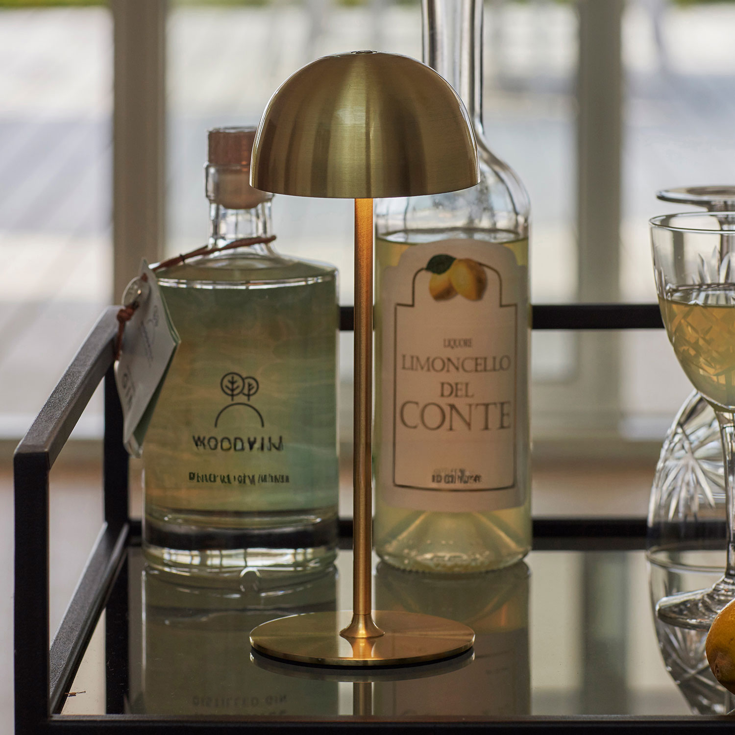 Mini Tim Lamp Rechargeable 16/22cm, Brass