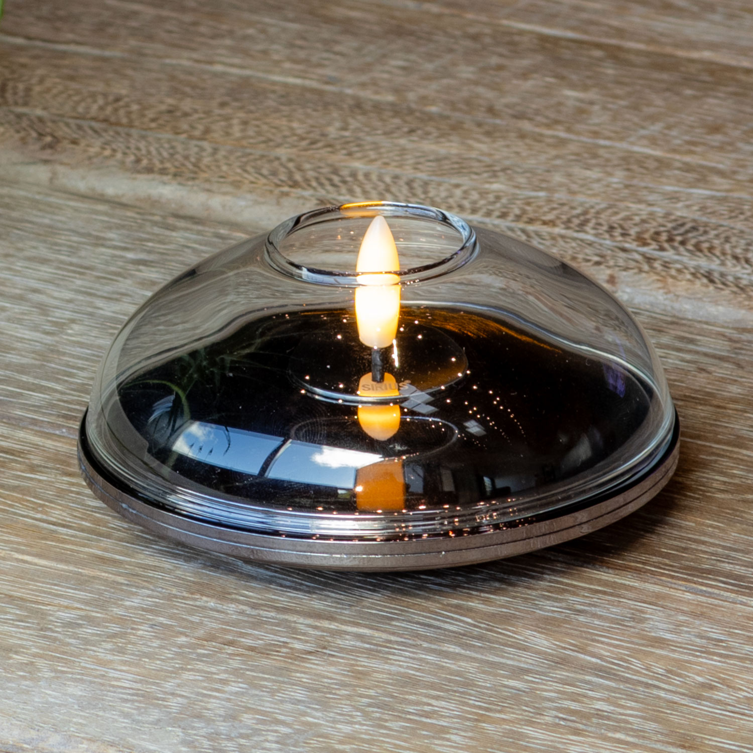 Lia Rechargeable, Ø10 x 5cm, Black Nickel