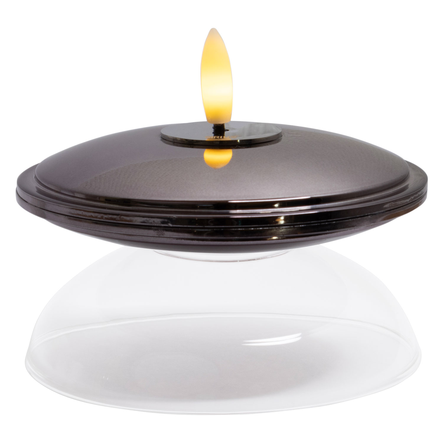 Lia Rechargeable, Ø10 x 5cm, Black Nickel