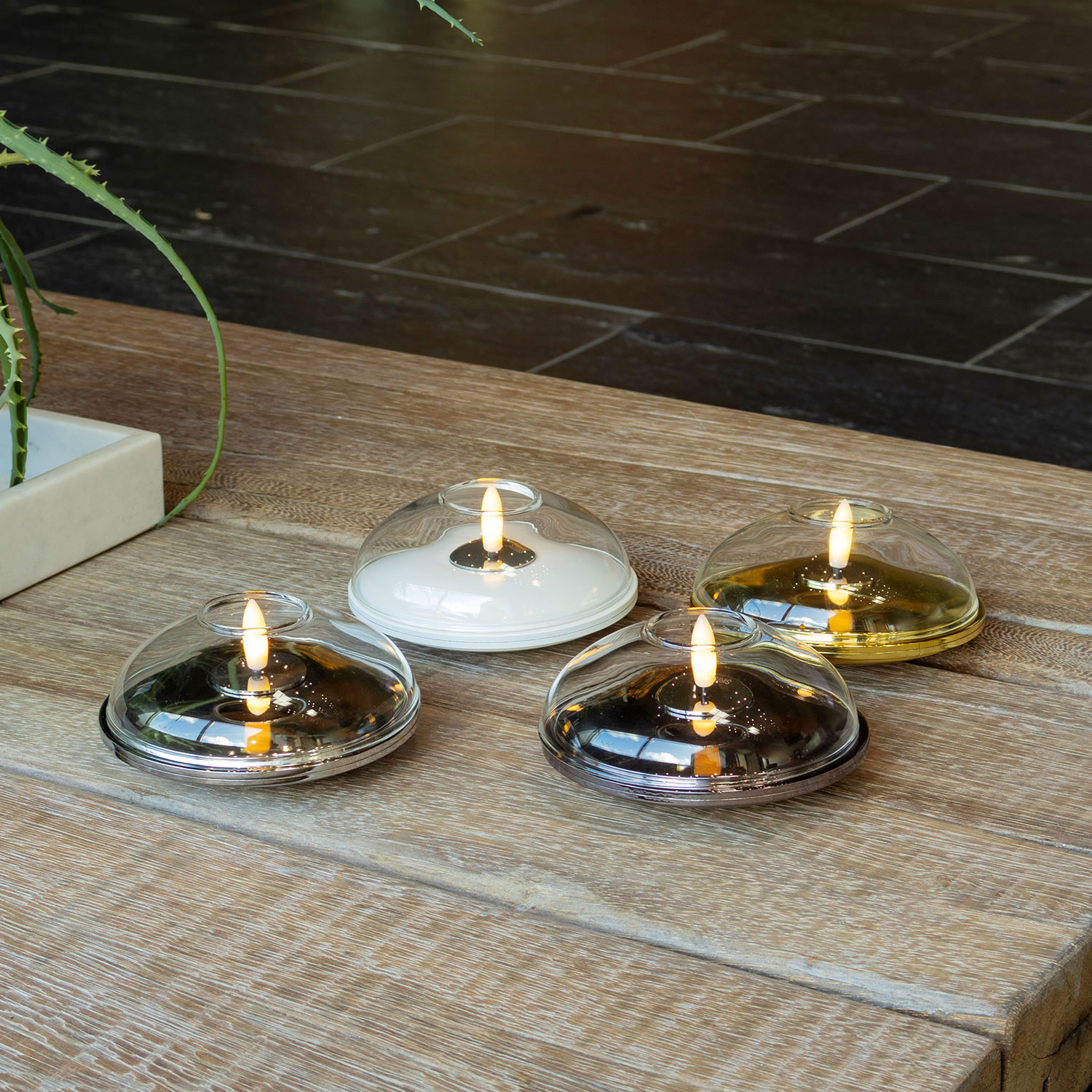 Lia Rechargeable, Ø10 x 5cm, Black Nickel