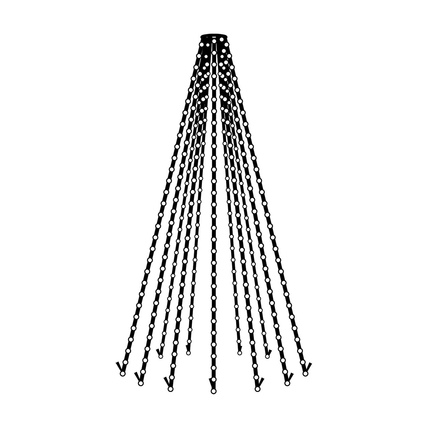 Tech-Line Flagpole Light Chain 6m, 480 LED