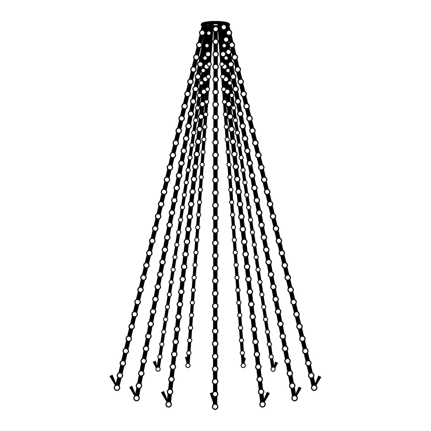 Tech-Line Flagpole Light Chain 7.5m, 900 LED