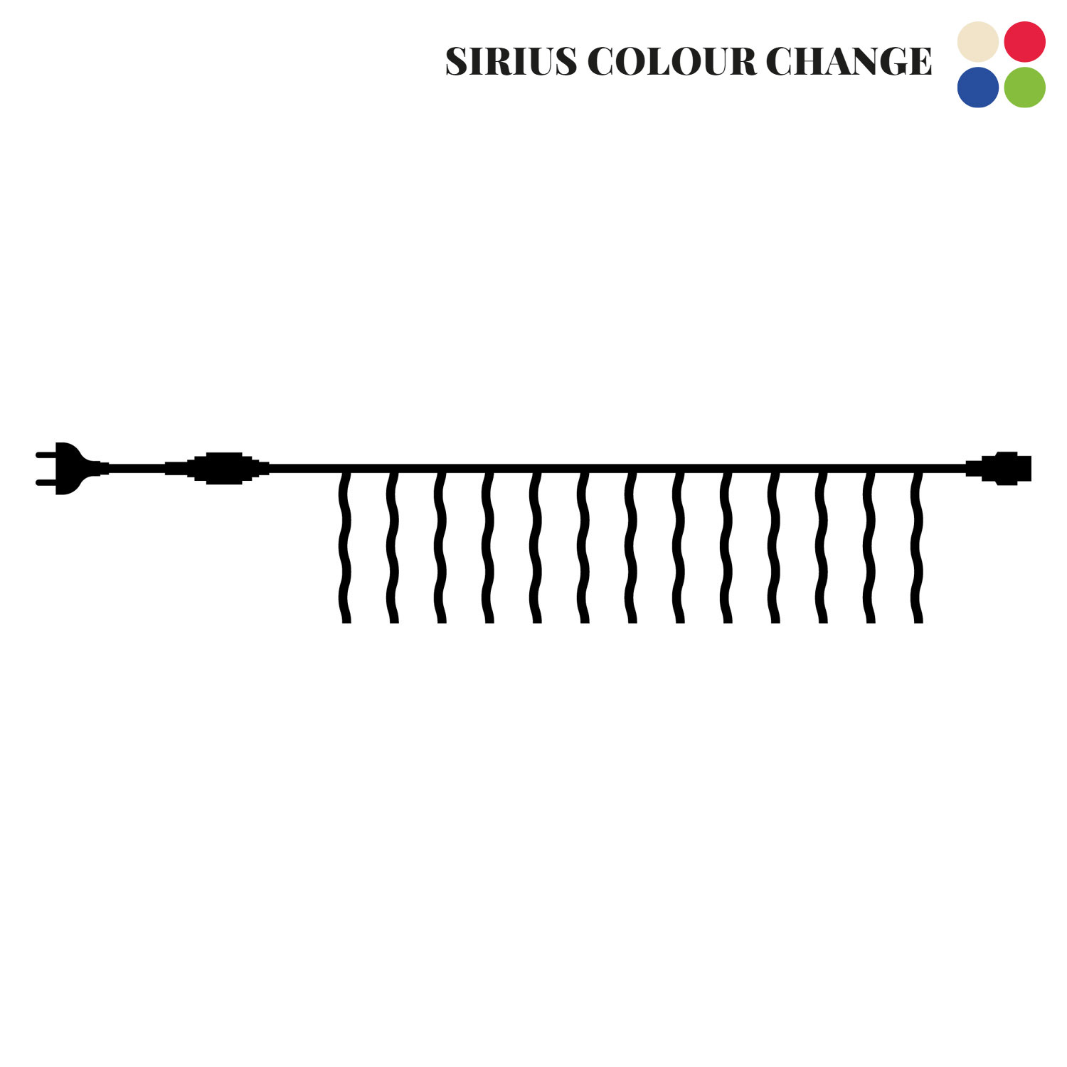 Tech-Line Ice Crystal Starter set 100 LED, 2.5x0x6m, Colour Change