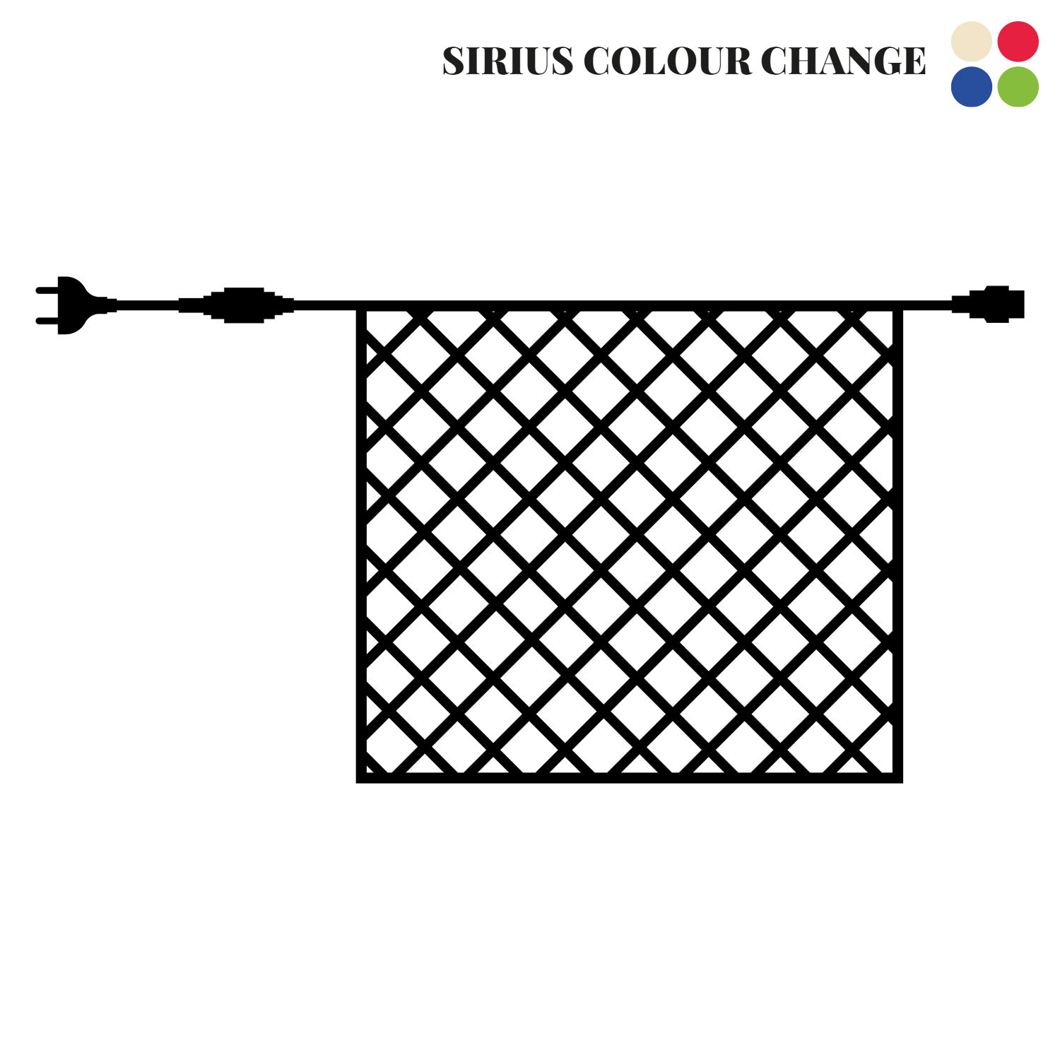 Tech-Line Net Starter set 196 LED, 3x3m, Colour Change