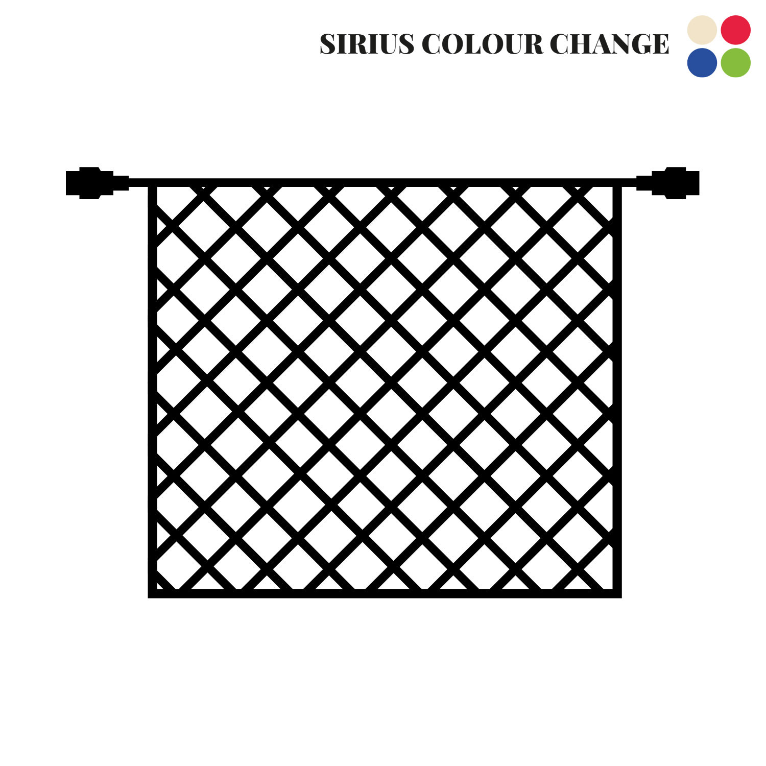 Tech-Line Net Supplement 196 LED, 3x3m, Colour Change