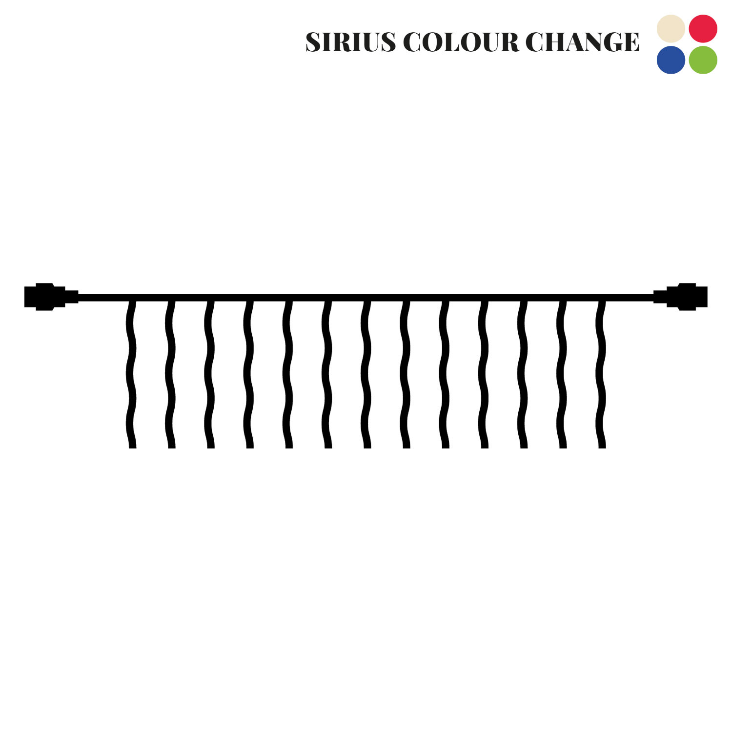 Easy-Line Extendable Icicle Supplement 100 LED, 2.5m, Colour Change