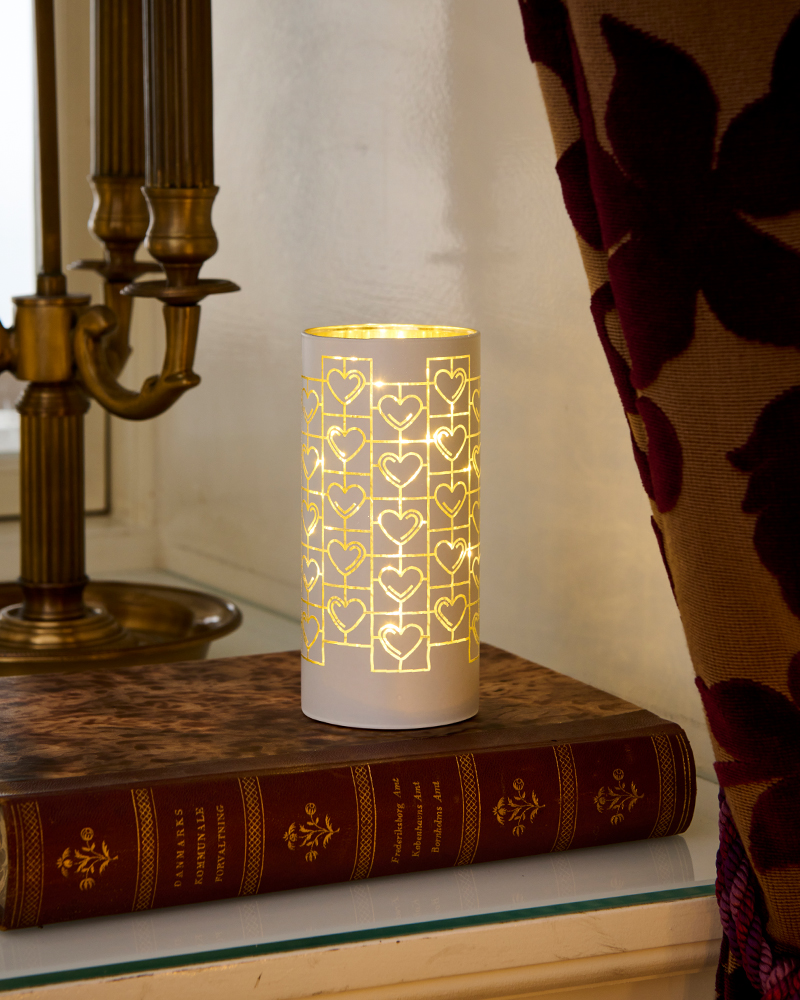 Frida Glass Tube 15 cm, White