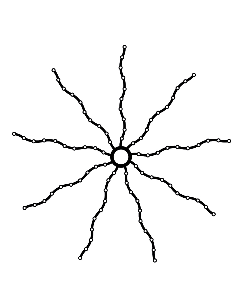Top-Line Tree Drop Down, Steady 180 LED, 9x1.8m