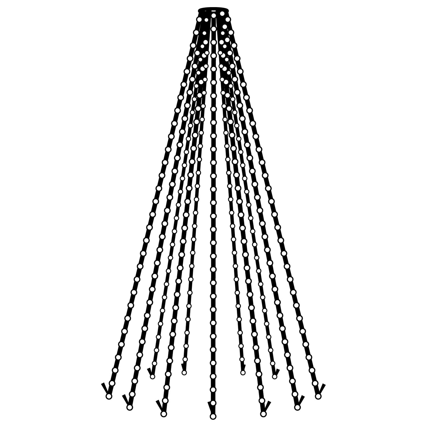 Top-Line Flag Pole 10.35m, 22 drops, 1518 LED