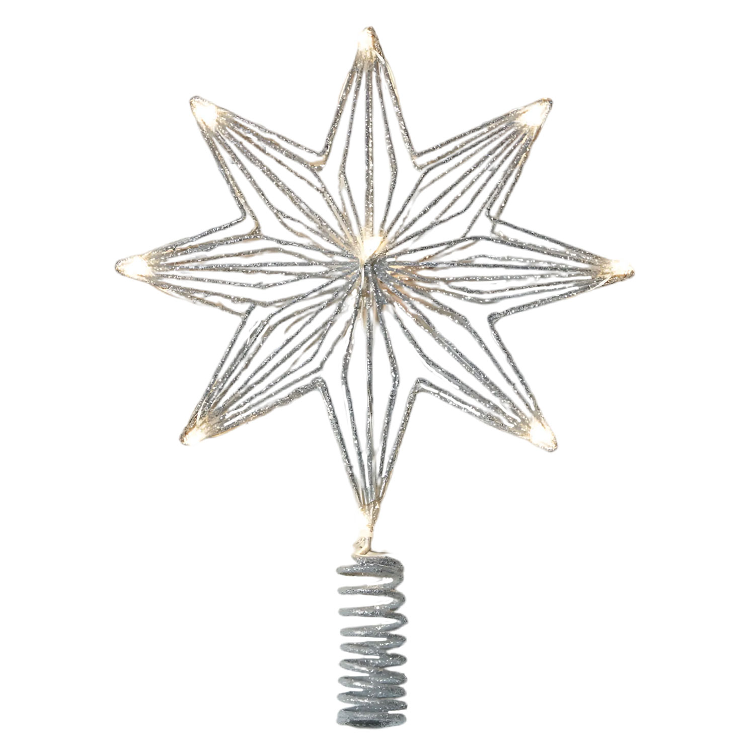 Chloe Christmas Tree Topper Star 23cm, Silver