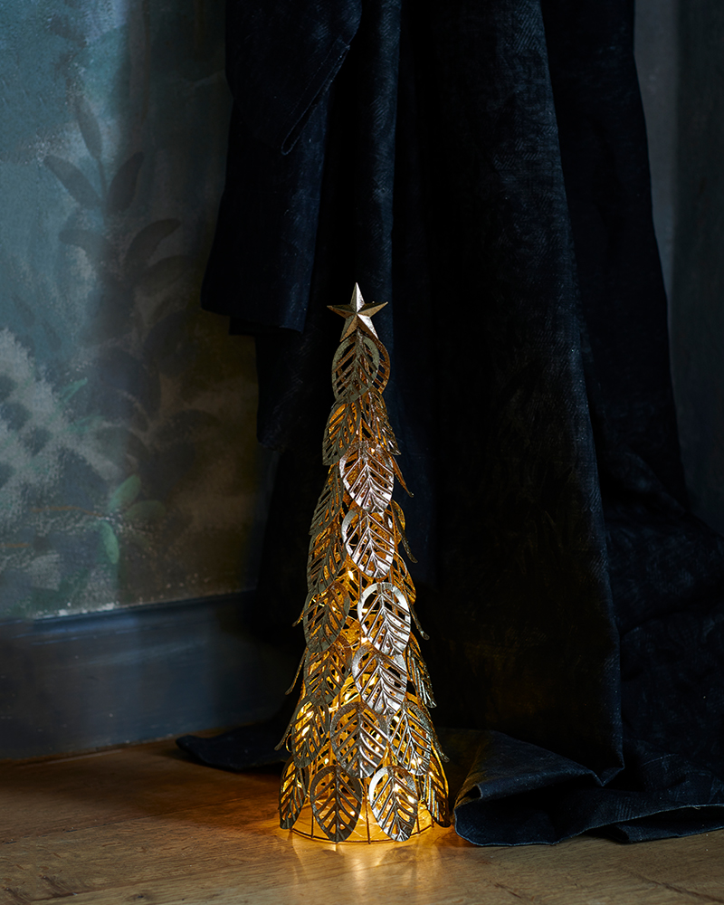 Kirstine Tree 43cm, 15 LED, Gold