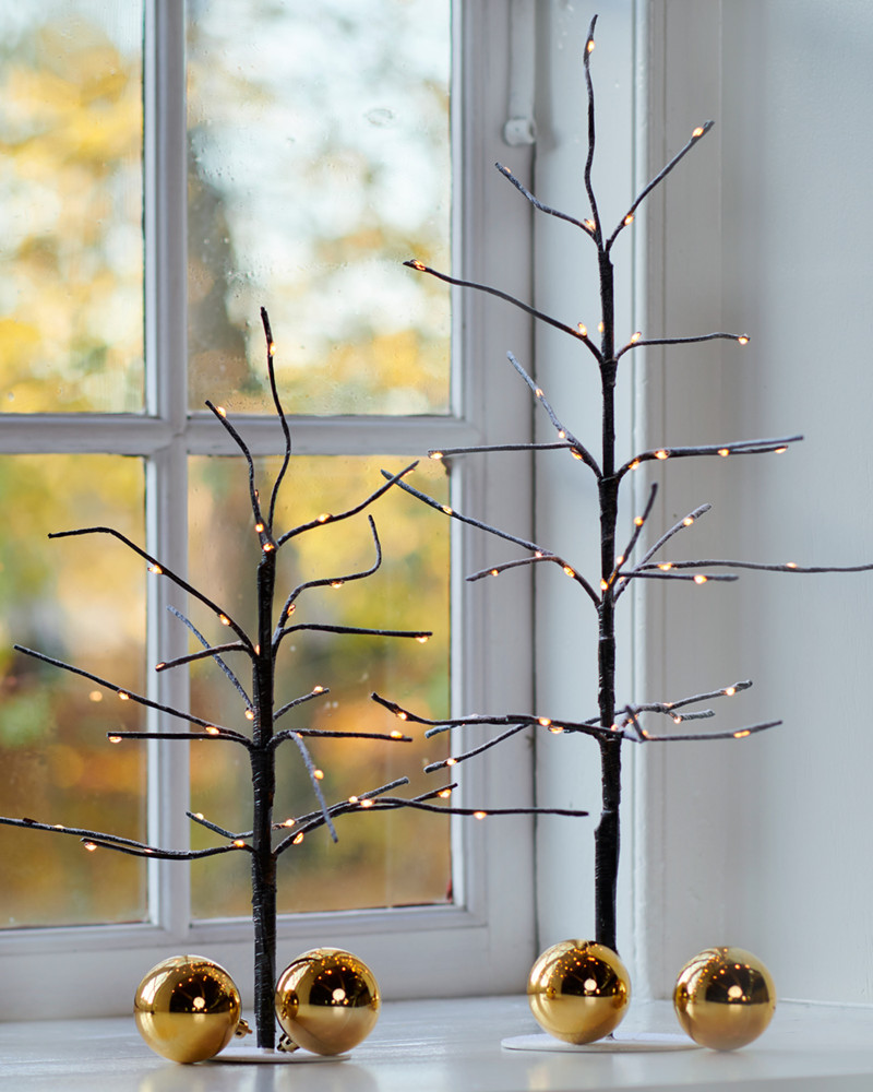Kira Tree 50cm, Brown/Snowy White - 34 LED