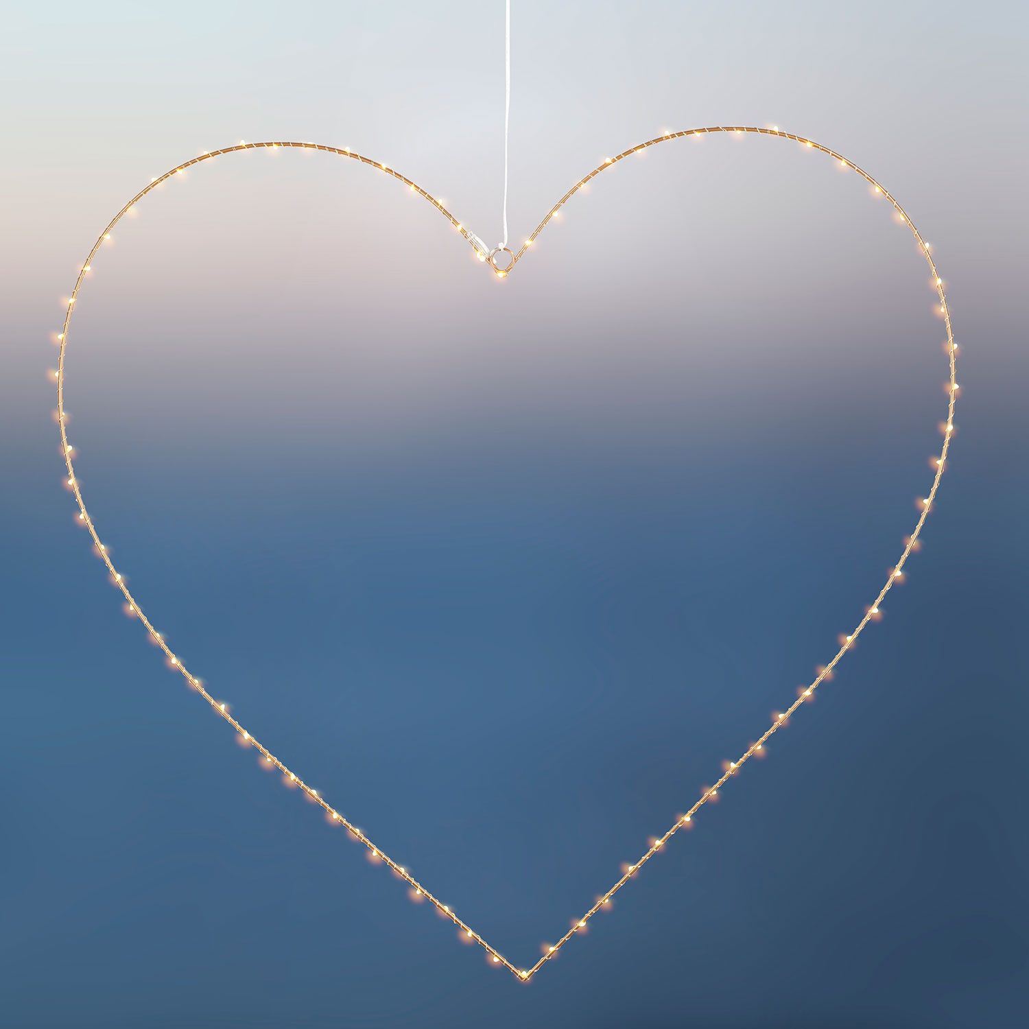 Liva Heart 64cm, 80 LED, Gold, Colour Change
