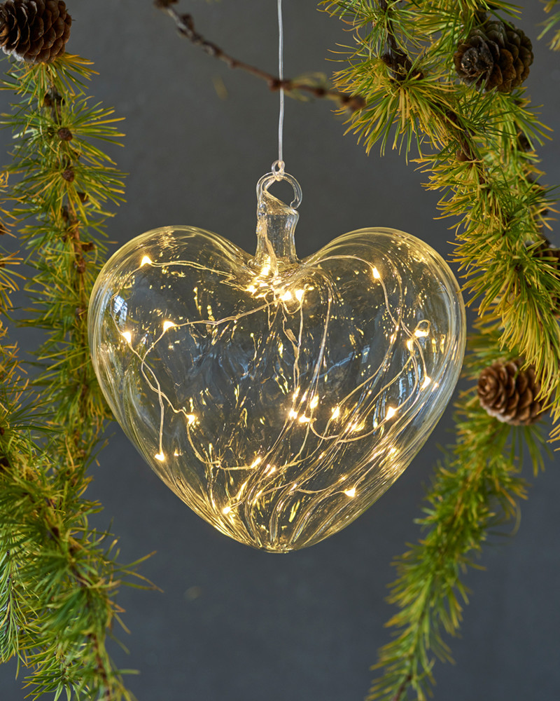 Wave Heart Ø15cm, Clear