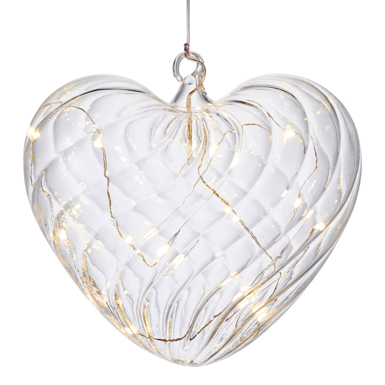 Wave Heart Ø15cm, Clear